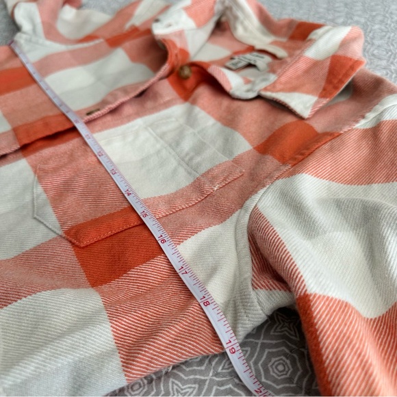 LL Bean Chamois Cotton Flannel Plaid Relaxed Fit Button Up Shirt Shacket Size XS - Picture 5 of 8